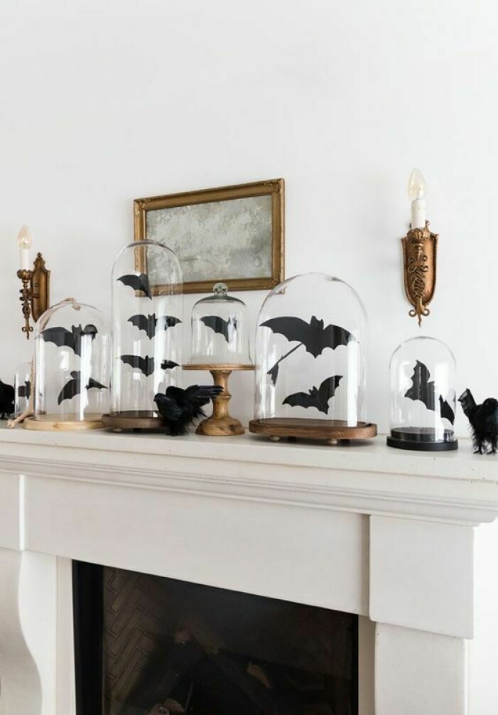 Får det lov att vara ett busenkelt halloween-blickfång? Satsa på fladdermus-dekor! Foto: Casa de Valentina via Pinterest. Inred för halloween, dekorationer