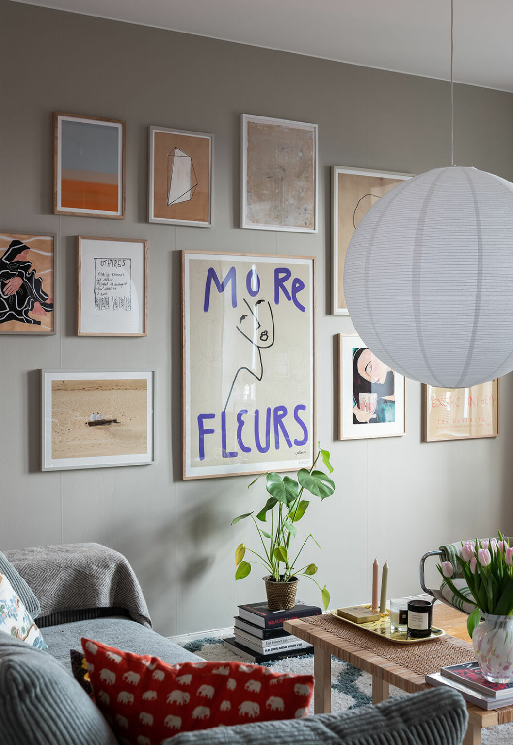 Foto och motiv: Wall of Art Konstnärlig tavelvägg med motiv i olika storlekar
