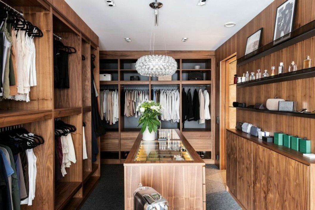 walk in closet i isabella löwengrips villa på lidingö