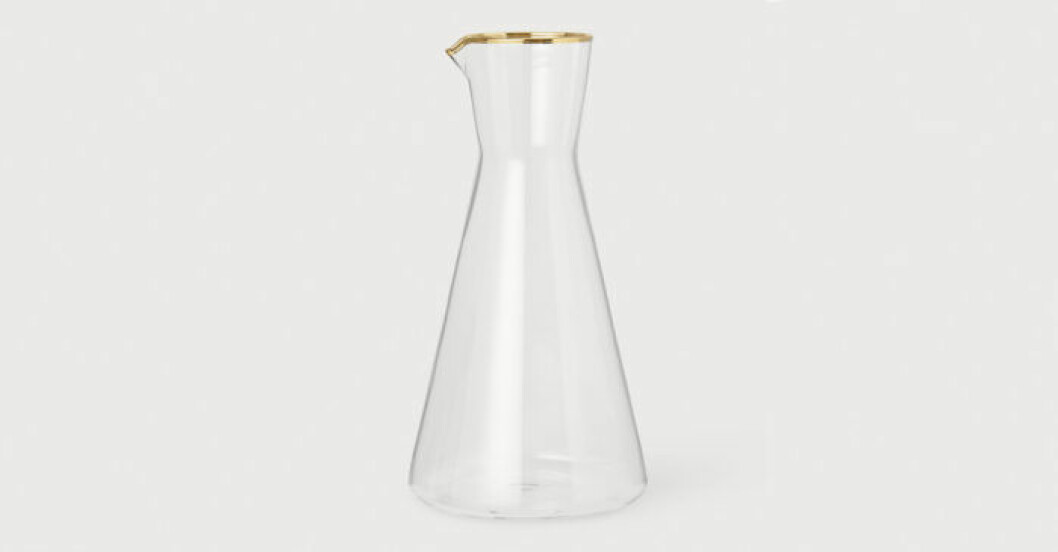 Glaskaraff med guldkant från H&M Home