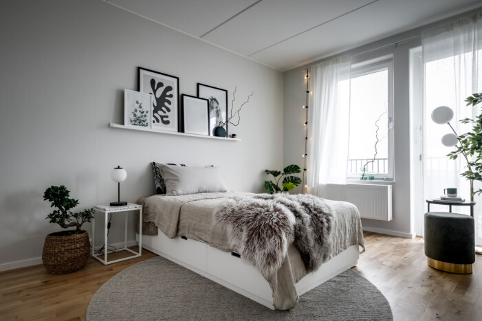 Så här kan det se ut i ett av de privata rummen i delningslägenheten. Kollektiv inrett av Ikea