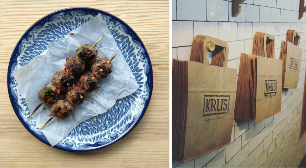 Foto: @krusbyfaviken på Instagram. Köttbullar från Krus by Fäviken i Åre.