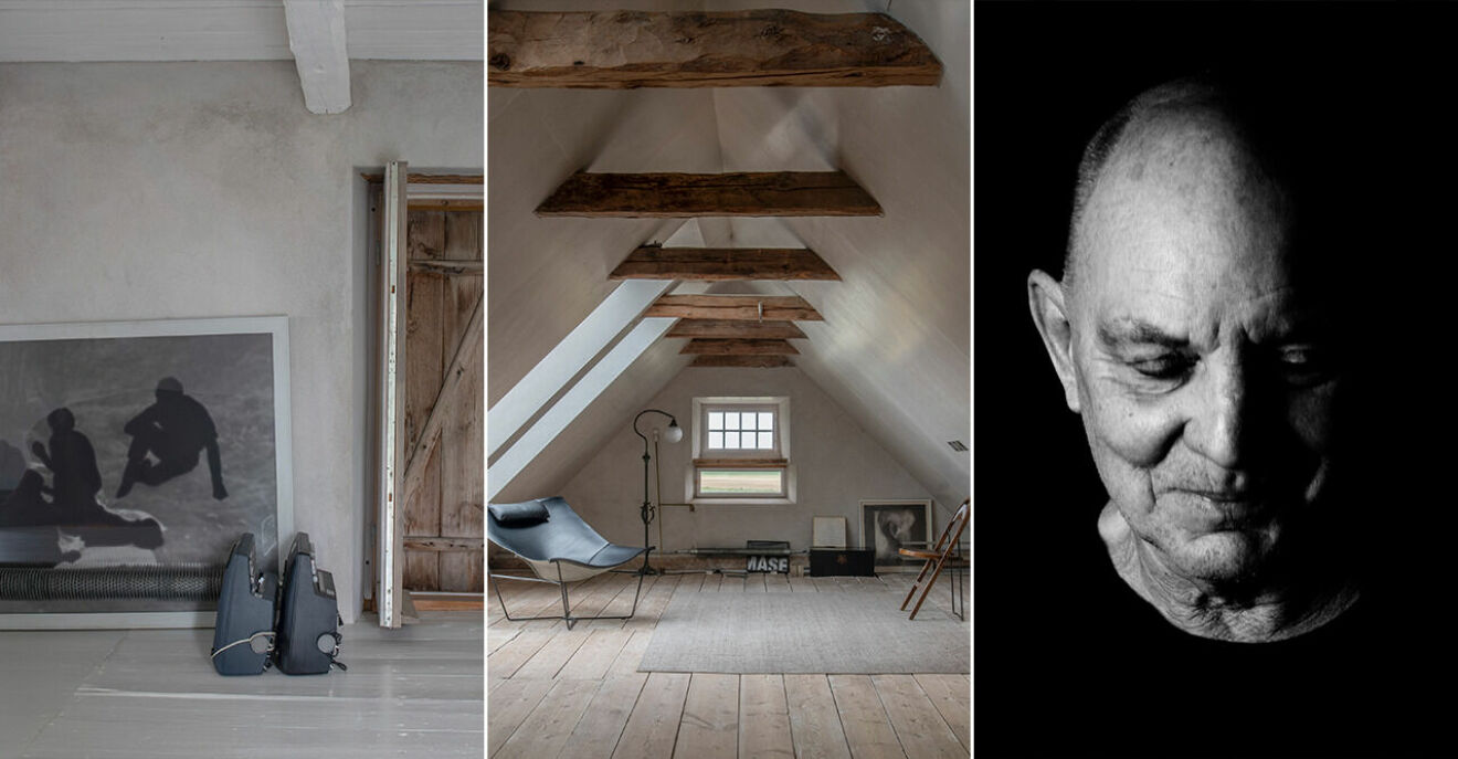 Bilder tagna av Mikael Olsson från Lars Noréns sommarhus på Gotland. Porträtt av dramatikern Lars Norén.