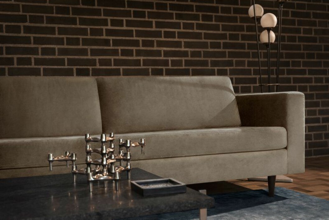 Eclectic sofa, greige.