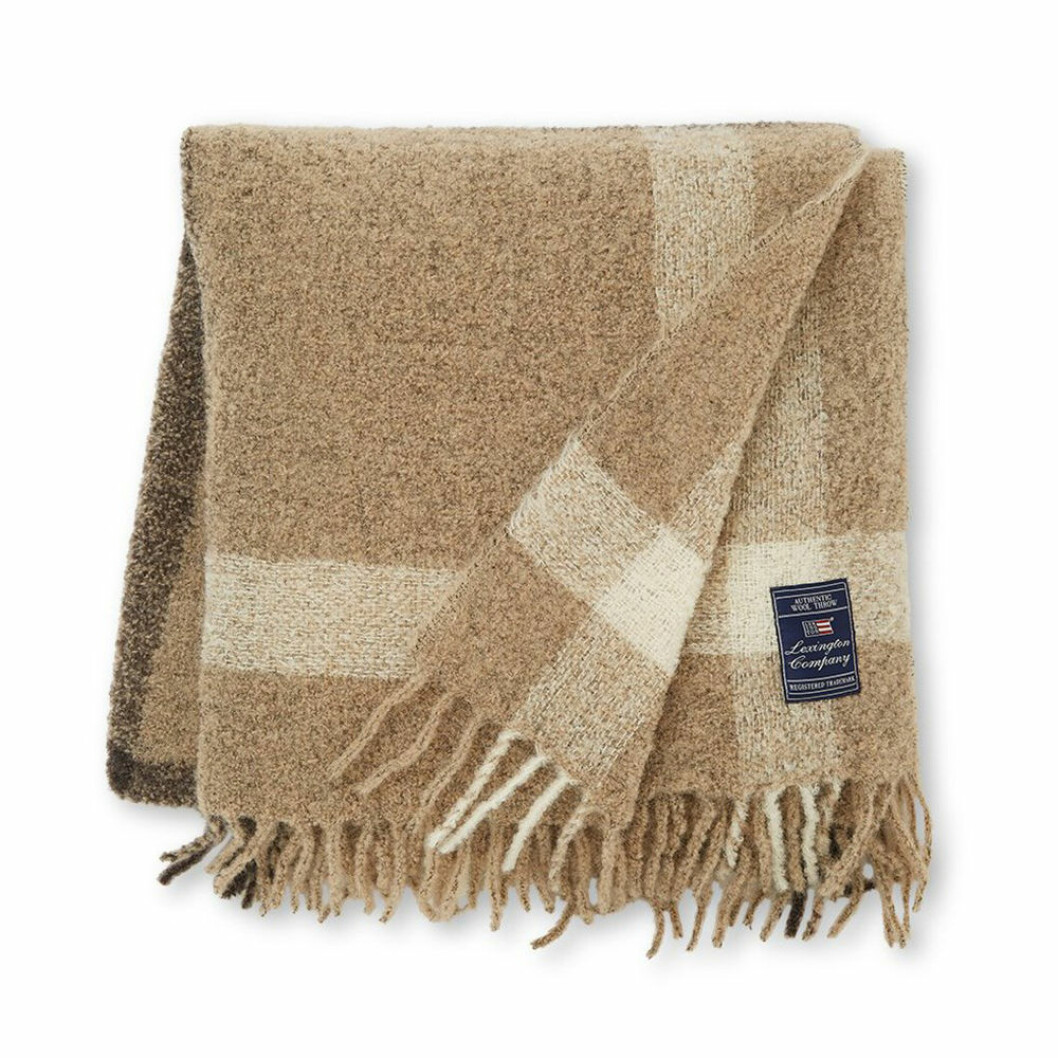 beige brun pläd från lexington