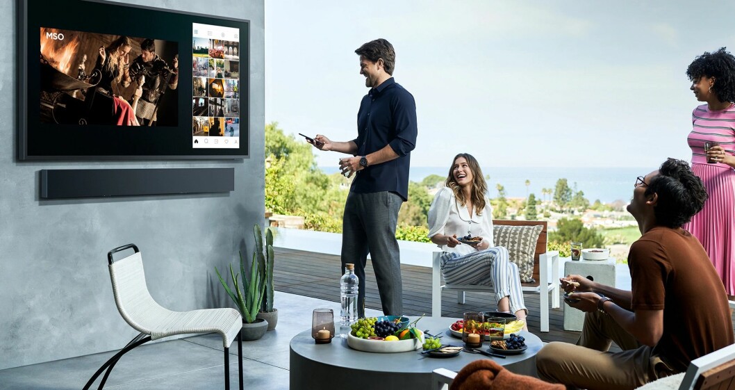 Samsung The Terrace utomhus-TV, 4K QLED-TV för utomhusbruk.