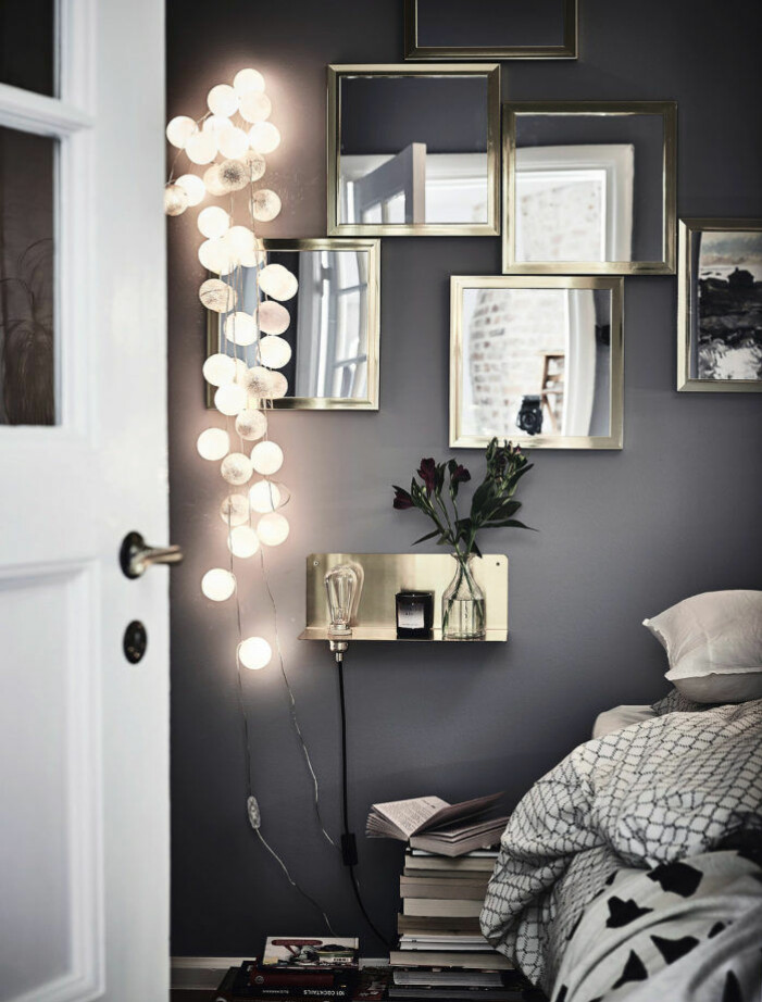 Låt ljusslingorna hänga kvar som en mysig dekoration även efter jul. Foto: Anders Bergstedt Styling: Anna Furbacken för Entrance mäkleri