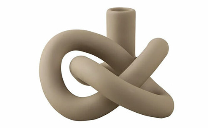 ljusstake beige knut