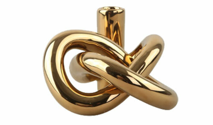lykke ljusstake i guld
