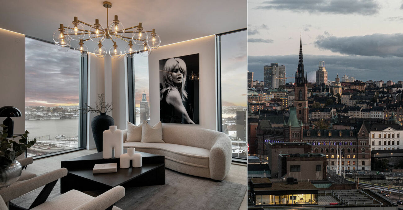 Arkitektritad lyxvåning i Continental apartments ovanför hotellet Scandic Continental i Stockholm