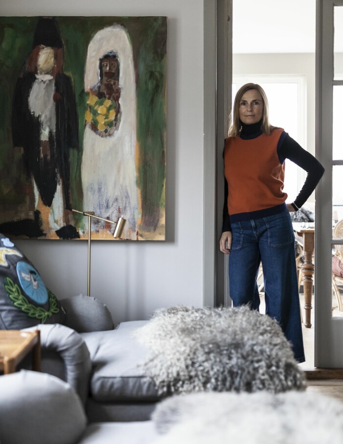 Monica i sovrummet. L:a brukets grundare Monica Kylén