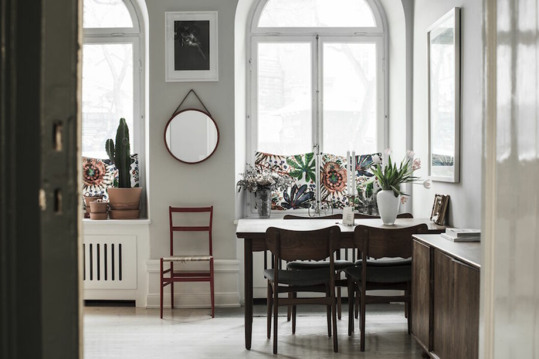 Bild på matplats med utsikt hemma hos supermodellen Frida Gustavsson och Marcel Engdahl. 