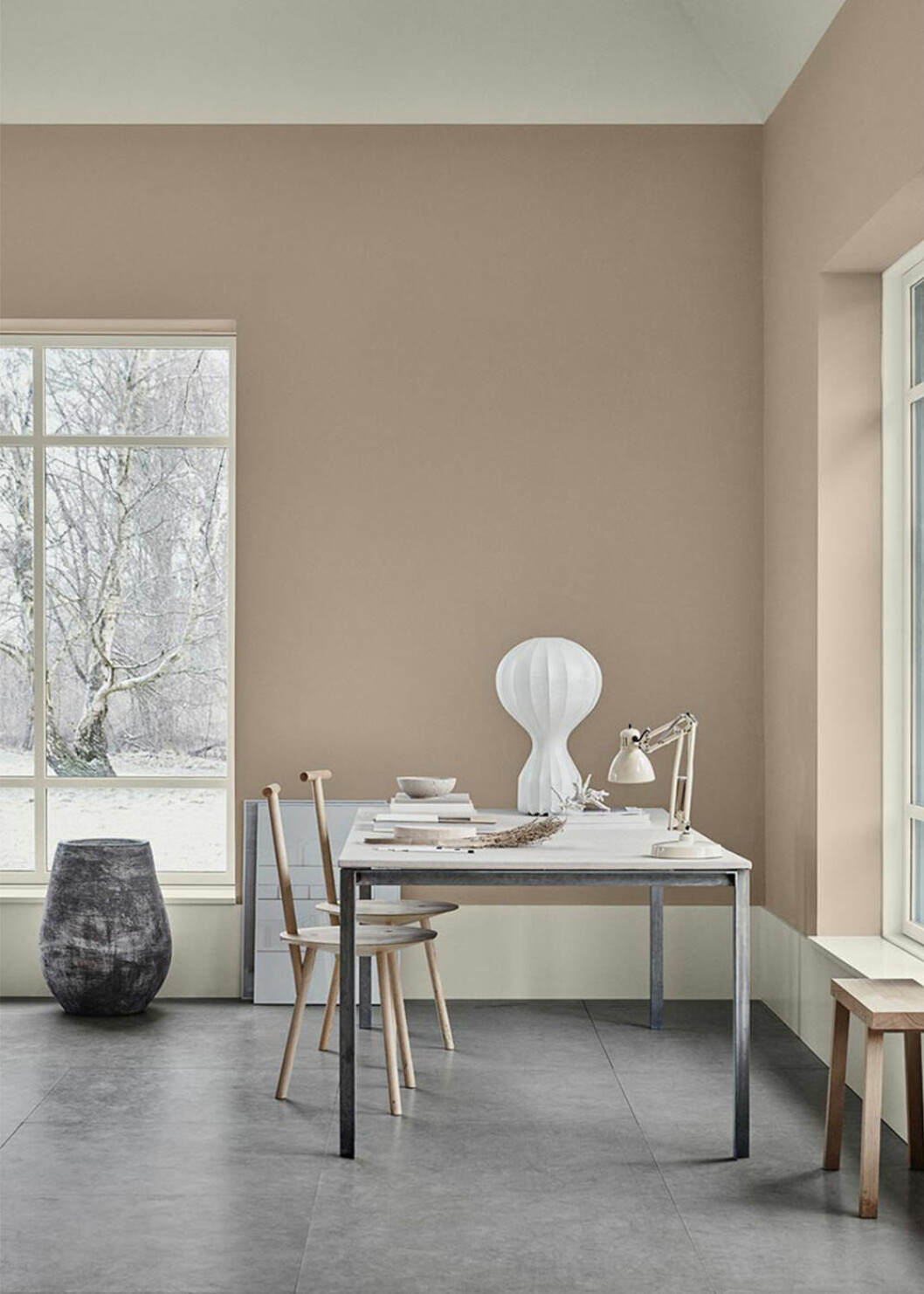 Klassiskt och stilsäkert med <em>Lady Pure Color 12076 Modern Beige</em>. Foto: Jotun Modern Beige från Jotun