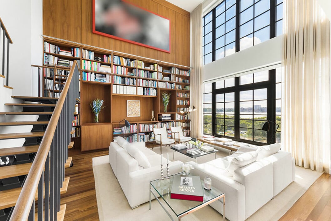New York etage Engelbert soffor och bokhyllor