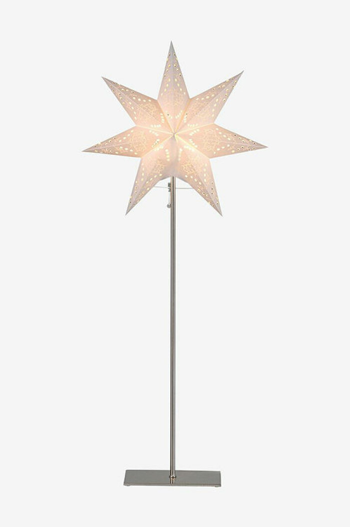 pappersstjärna på metallfot från star trading
