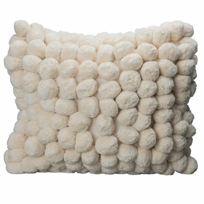 pom pom kudde trendig
