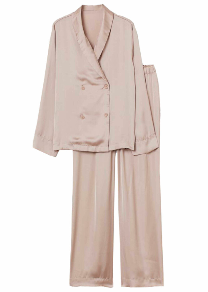pyjamasset i satin från hm