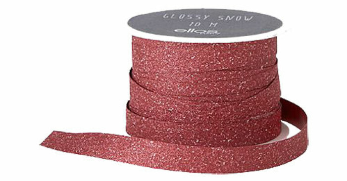 rött presentsnöre glitter