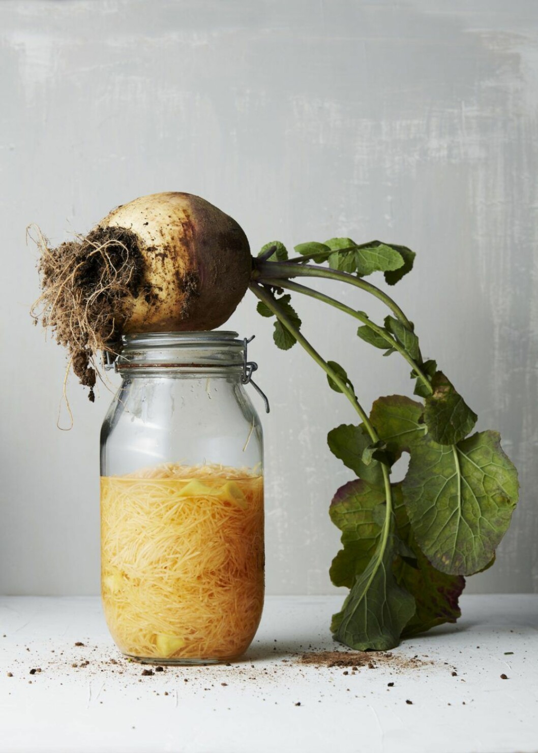 Rutabaga betyder kålrot, och är namnet på Mathias Dahlgrens senaste krogskapelse. Foto: Lennart Weibull. Ingefärspicklad kålrot på Rutabaga i Stockholm.