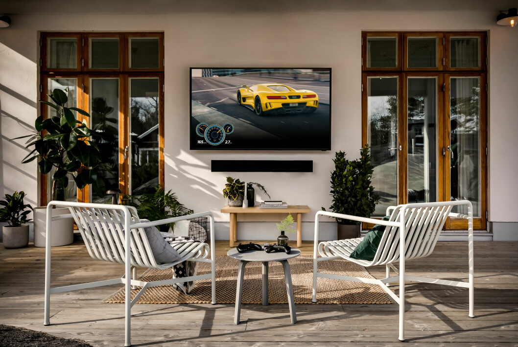 Samsung The Terrace utomhus-TV, 4K QLED-TV för utomhusbruk.