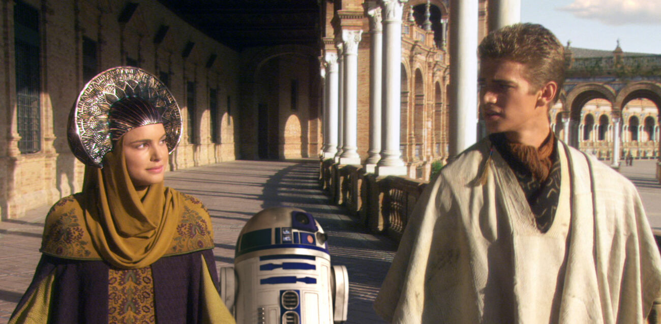 Scen ur George Lucas film Star Wars: Episode II - Attack of the Clones