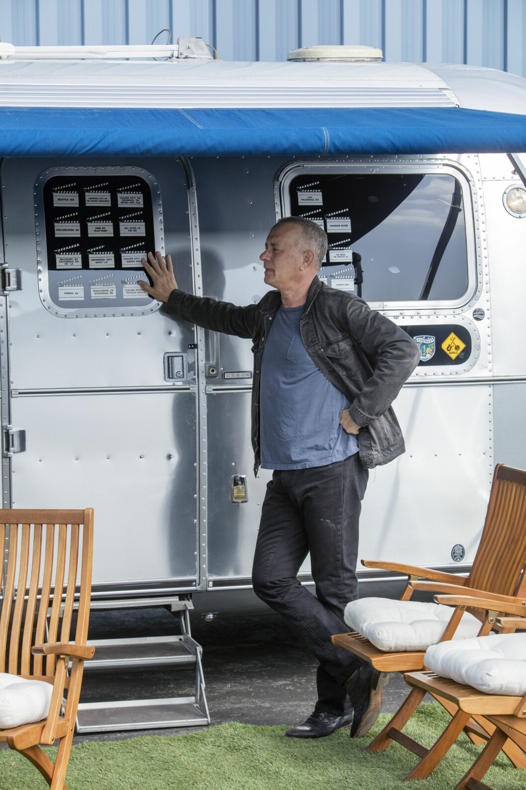 Tom Hanks säljer nu sin husvagn av modellen 1992 Airline. Tom Hanks säljer nu sin husvagn av modellen 1992 Airline.