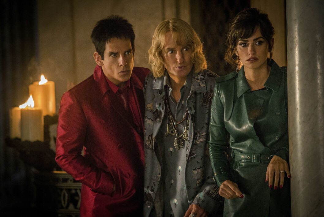Ben Stiller, Owen Wilson och Penelope Cruz i en scen ur filmen Zoolander 2. Ben Stiller, Owen Wilson och Penelope Cruz i en scen ur filmen Zoolander 2.