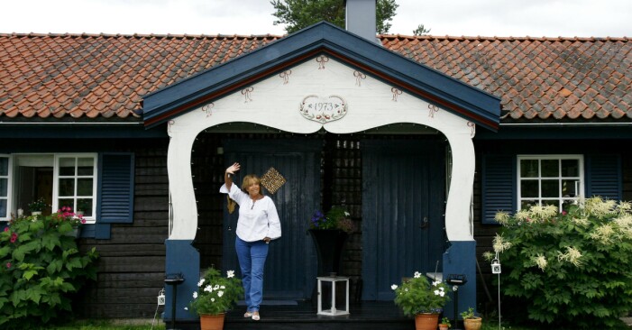 Hemma hos Barbro "Lill-Babs" Svensson i huset i Järvsö 2008. Lill-babs hem i järvsö
