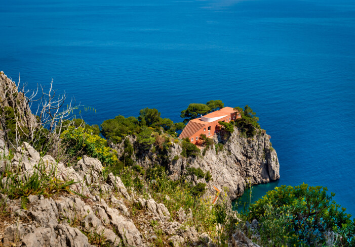 Adalberto Libera ritade denna dramatiska villa på ön Capri. Adalberto Libera ritade denna villa på ön Capri.