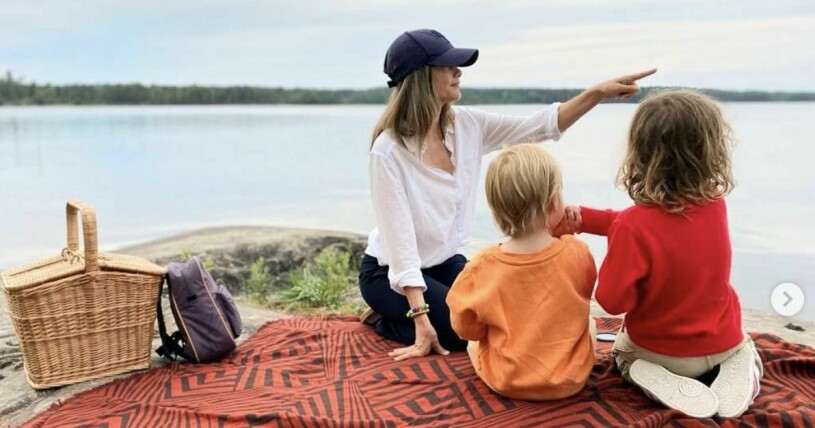 Prinsessan Sofia Prins Gabriel Prins Alexander Picknick Utflykt Nynäs naturreservat 2020