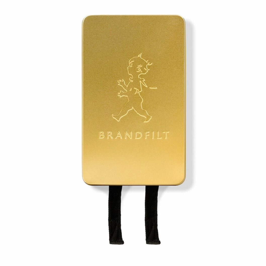 Snygg brandfilt i guld från Solstickan