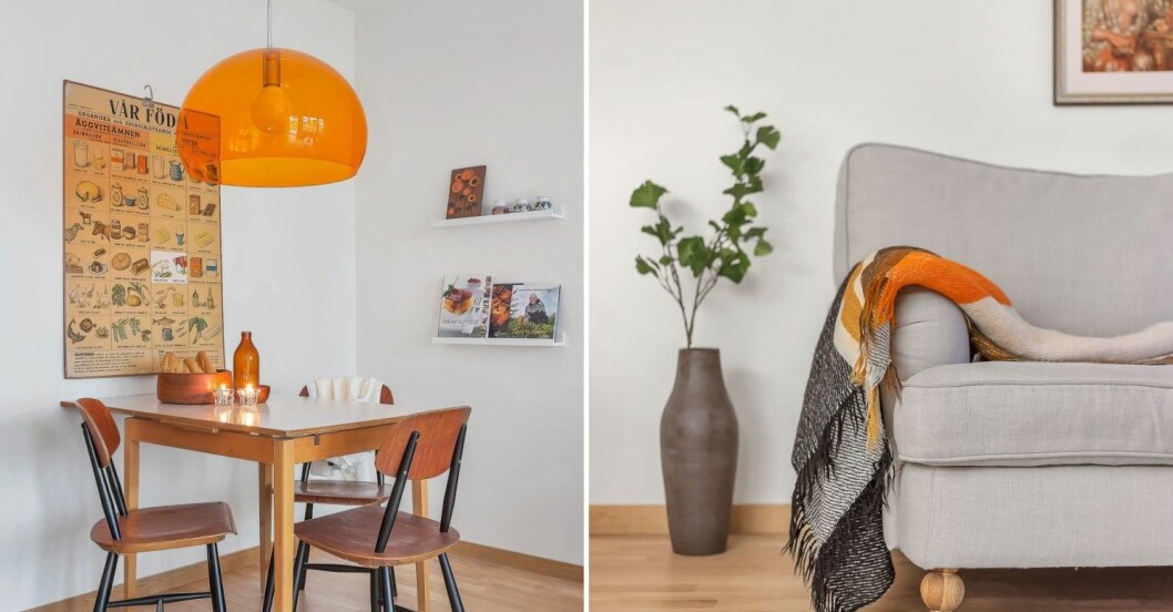 Mäklarfirman inreder lägenhet med enbart second hand möbler
