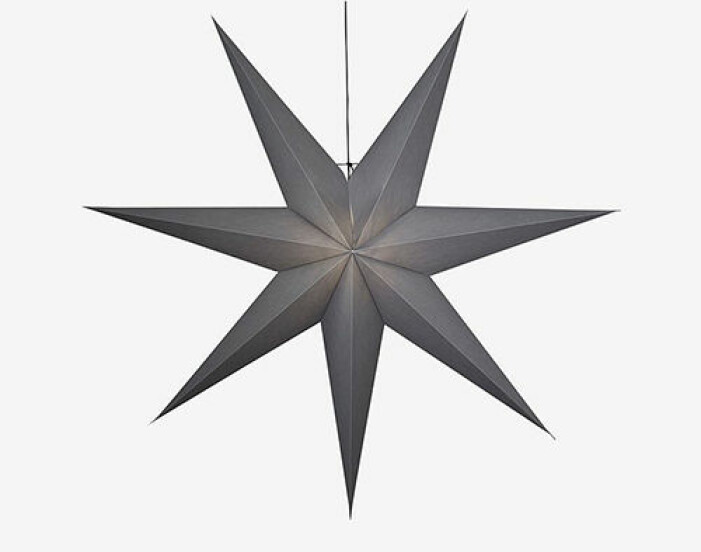 Grå julstjärna från Star Trading