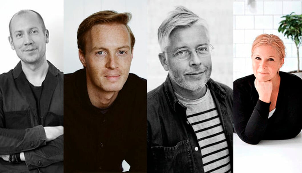 Från vänster: Jonas Bjerre-Paulsen, Nathan Williams. Marcus Engman och Lotta Agaton. stockholm design talk