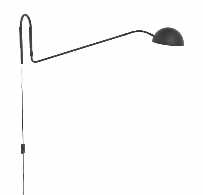 svart vägglampa
