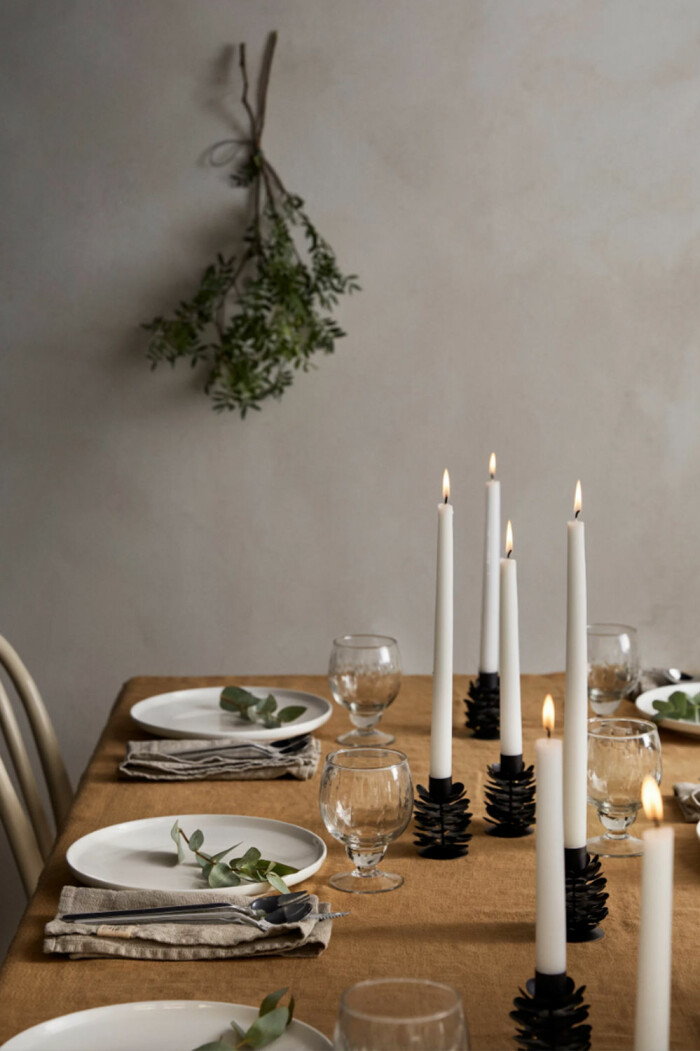 Foto: Ellos Home juldukning med levande ljus