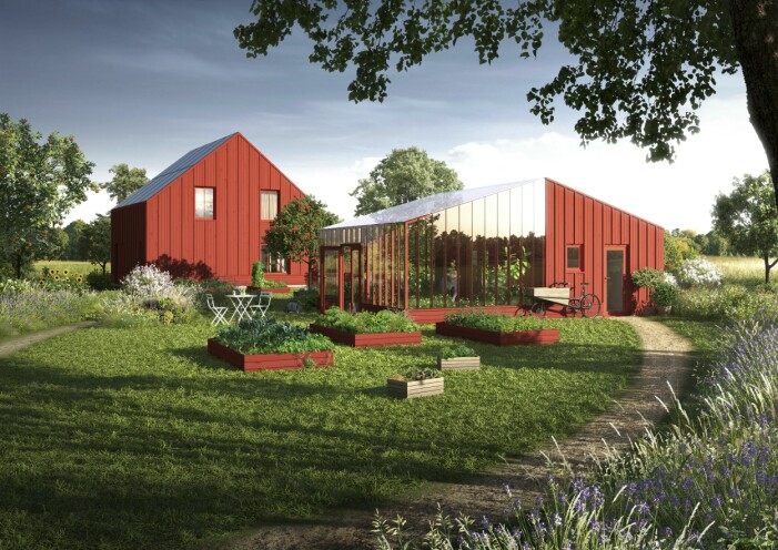 Timmer- och glasstugan Hammoc av unga Helsingforsbaserade arkitektfirman AS LL TK är 14 kvadratmeter, triangelformad och inspirerad av safaritält. Den är också med på Fiskars designbiennal. Inbyggd solelsproduktion i taket, träväggar och isolering av träull. ETC mini är ETC torps kommande attefallshus med kompletterande växthusdel. Timmer- och glasstugan Hammoc av unga Helsingforsbaserade arkitektfirman AS LL TK.