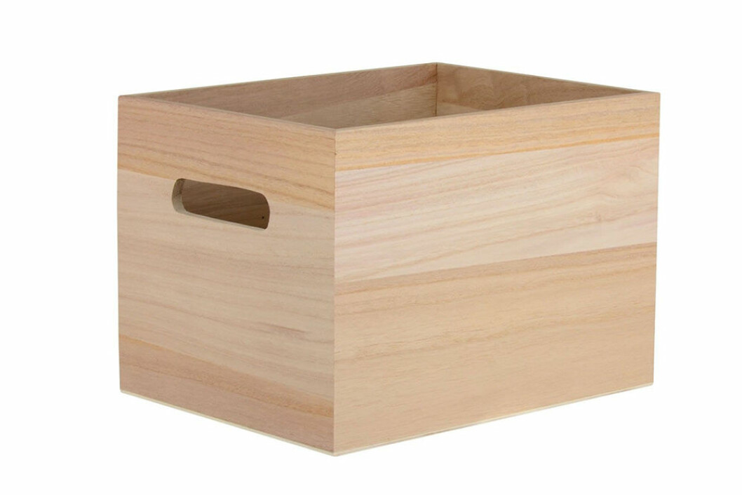 förvaringslåda i trä