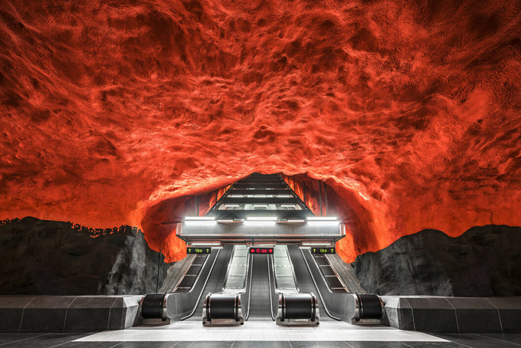 Solna station. Stockholm sub solna
