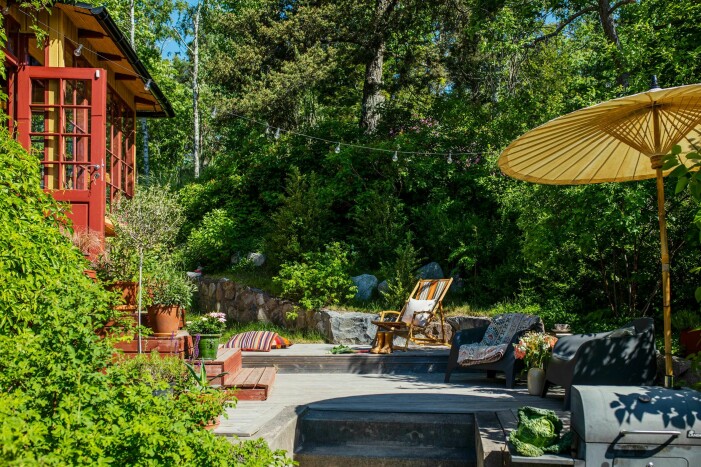 Trädgård gotländsk kalksten