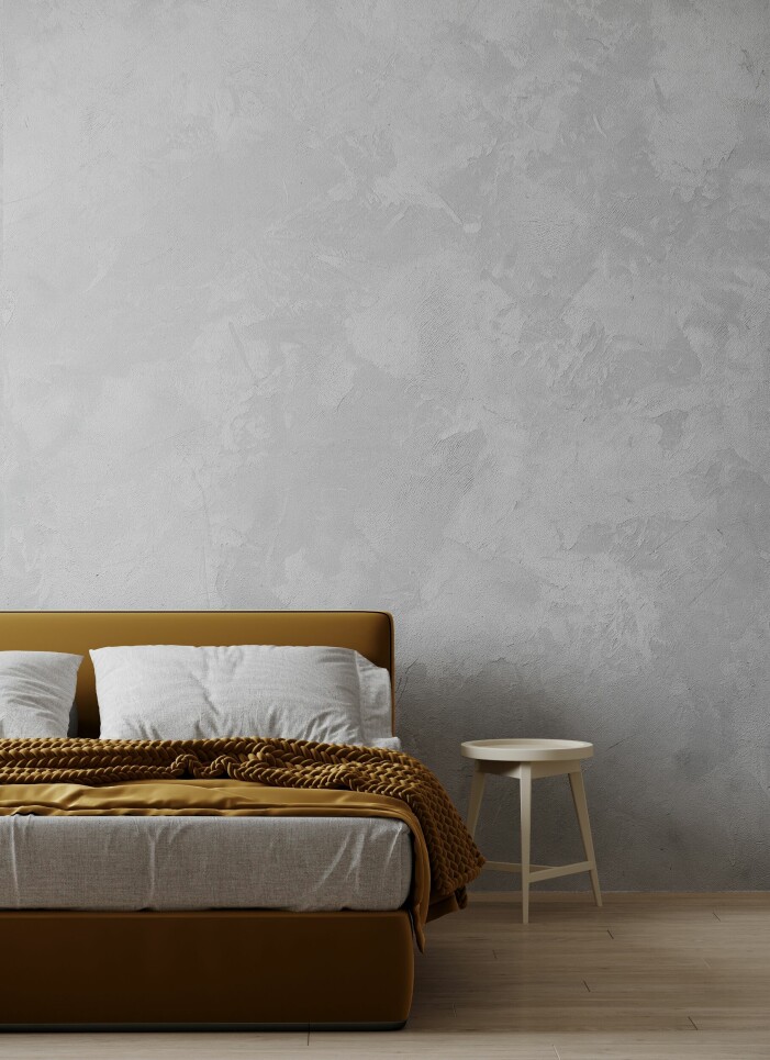 Vägg sovrum microcement