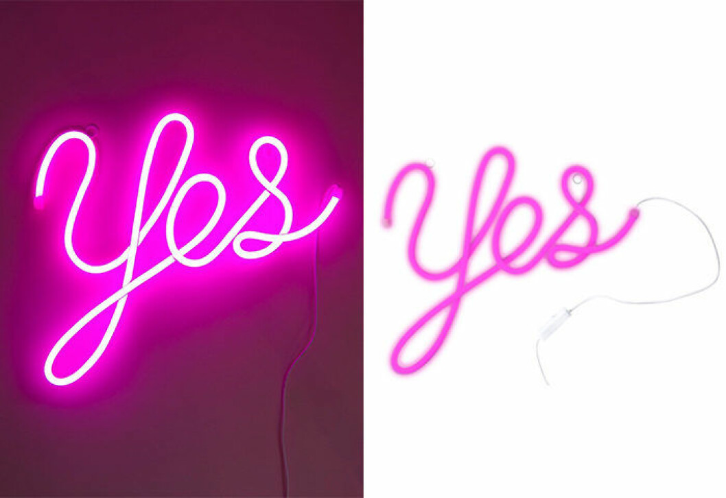Neonlampa i rosa från Lagerhaus