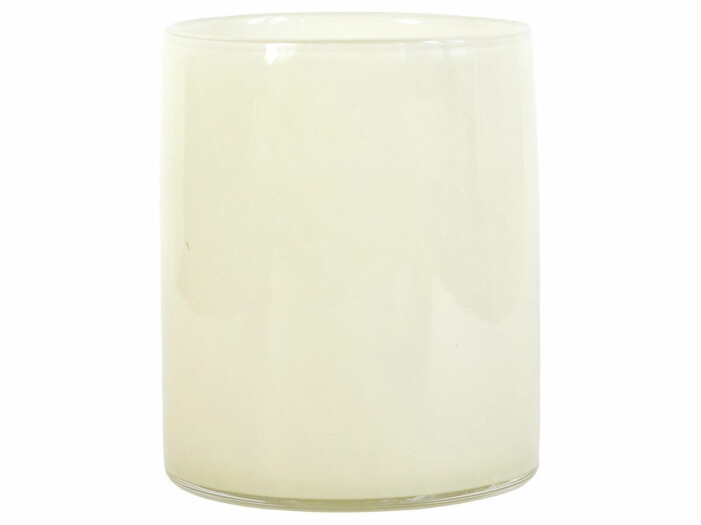 vit ljushållare i glas