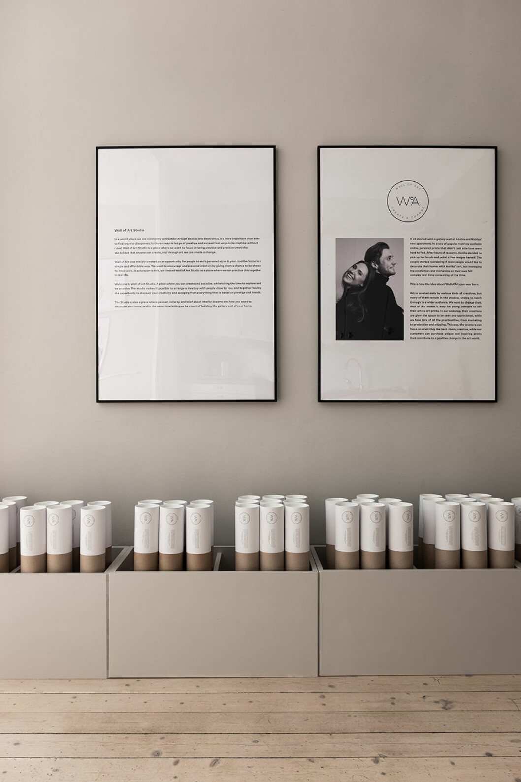 Wall of Art plansch med info om konceptet. Wall of Art Plansch
