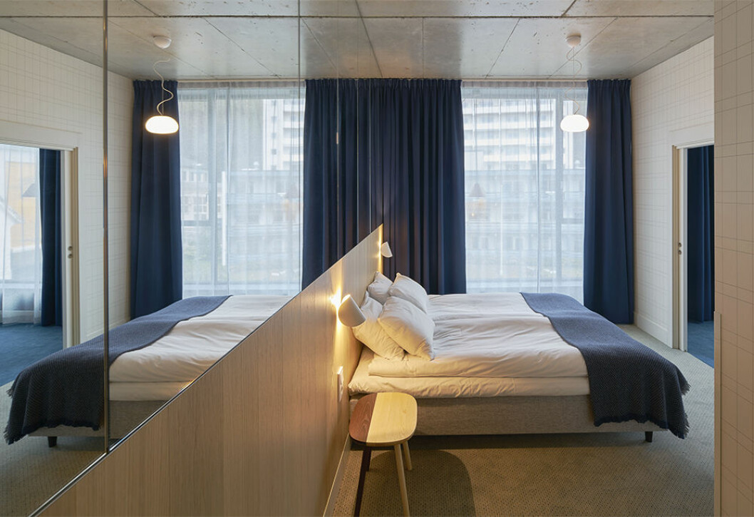 Samtida och snyggt på Zander K i Bergen. Hotellrum på Zander K i Bergen